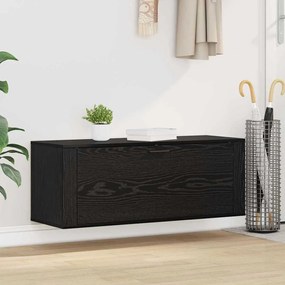 vidaXL Armário de Sapatos com porta Carvalho preto 100 x 35 x 38 cm