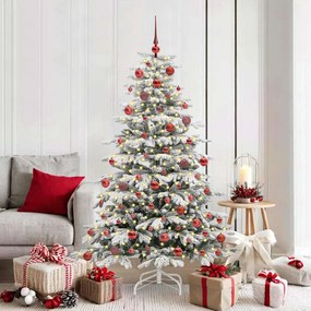 vidaXL Árvore de Natal Articulada Artificial Branco 180 cm PE e PVC