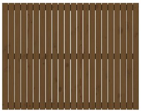 Cabeceira de parede 40x3x110 cm pinho maciço castanho-mel