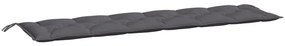 Almofadões banco jardim 2pcs 200x50x7cm tecido oxford antracite