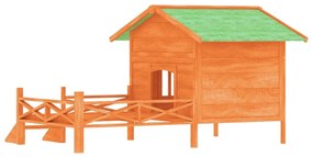 Casota para cães 159x120x88,5 cm pinho maciço castanho