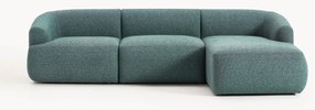 Sofá de canto modular em bouclé Sofia (3 lugares)