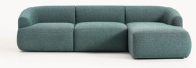 Sofá de canto modular em bouclé Sofia (4 lugares)