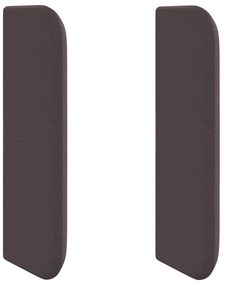 Arestas de Cabeceira 2 pcs Quadradas de Tecido Castanho Escuro