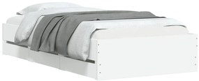 Estrutura de cama c/ gavetas 90x200 cm derivados madeira branco