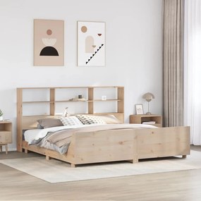 vidaXL Cama sem colchão 180x200 cm madeira de pinho maciça