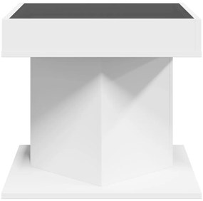 Mesa de centro c/ LEDs 50x50x45cm derivados de madeira branco