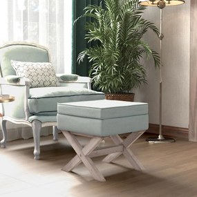 344518 vidaXL Banco de arrumação 45x45x49 cm veludo cinzento-claro