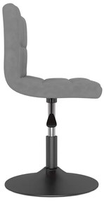 Cadeiras de jantar giratórias 2 pcs veludo cinzento-claro