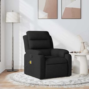 Poltrona de massagens reclinável tecido preto