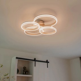 Candeeiro de teto em aço com LED regulável em 3 níveis 4 luzes - Navara