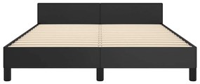 Estrutura cama c/ cabeceira sem colchão 140x190 cm preto