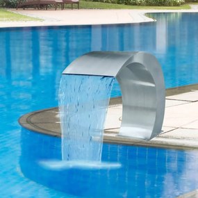 41685 vidaXL Fonte para piscina jardim aço inoxidável 45x30x60 cm