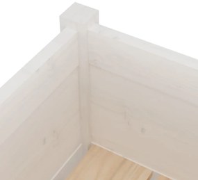 Vasos/floreiras de jardim 2 pcs 70x31x70 cm pinho maciço branco