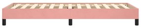 Estrutura de cama 80x200 cm veludo rosa