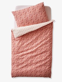 Capa de edredon para bebé, Happy Bohème rosa medio estampado