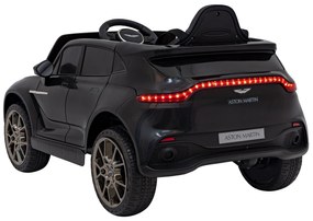 Carro elétrico para Crianças 12V 4x4 Aston Martin DBX Rodas de EVA, Assento de couro Preto