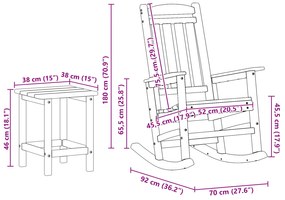 Conjunto de 3 Peças de Lounges de Jardim vidaXL Cinza Claro HDPE