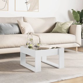 Mesa de centro luzes LED Infinity 50x53x30 cm branco