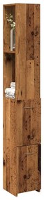 vidaXL Armário de casa de banho madeira velha 25x25x170 cm