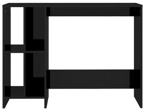 Secretária 102,5x35x75 cm derivados de madeira preto brilhante