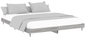 Estrutura de cama 120x200 cm derivados de madeira cinza sonoma