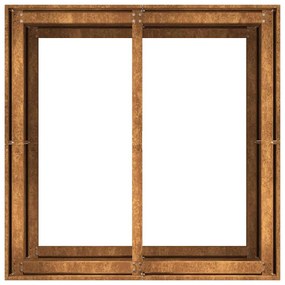 Floreira enferrujada 80x80x80 cm aço resistente