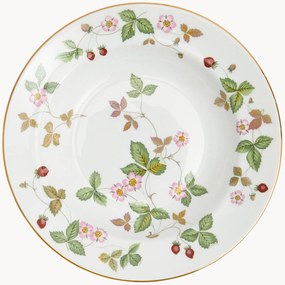 Prato de sopa em Fine Bone China com rebordo decorativo Wild Strawberry