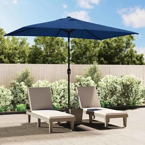 vidaXL Guarda-sol de exterior c/ poste de metal 300x200 cm azul ciano