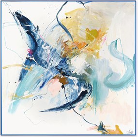 Tela emoldurada artesanal Confidential Blue