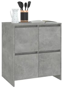Aparadores 2 pcs 70x41x75 cm aglomerado cinzento cimento