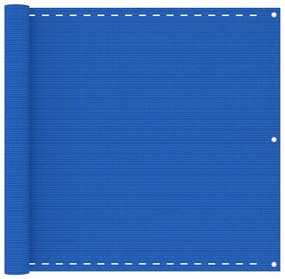 vidaXL Tela de varanda 90x300 cm PEAD azul