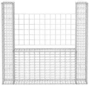 Cesto gabião em forma de U aço galvanizado 160x20x150 cm