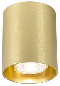 Foco embutido de design dourado GU10 50mm - Tubo Design,Moderno