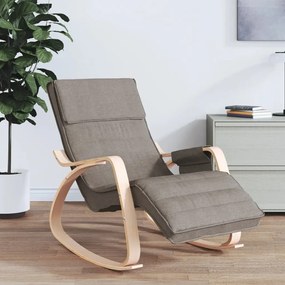 Cadeira de baloiço tecido cinzento-acastanhado