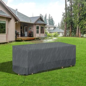 Capa Protetora para Móveis de Jardim Tecido Oxford 600D Impermeável Cobertura de Móveis Mesas Cadeiras Sofá de Exterior com Corda e Fivela 190,5x72x76