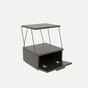 Mesa de Cabeceira Tekoba – Antracite – 42x52x41 cm