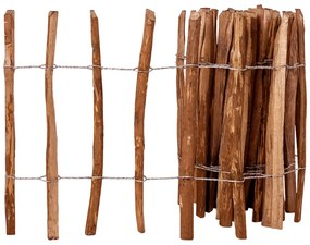 vidaXL Cerca de estacas em madeira de aveleira 60x500 cm