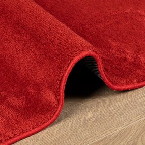 Tapete de pelo curto OVIEDO 80x150 cm vermelho