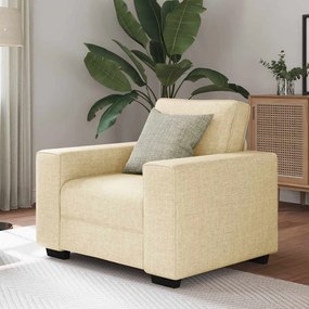 vidaXL Poltrona 60 cm tecido cor creme