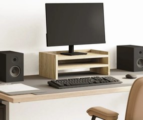 vidaXL Suporte para monitor 42x24x16 cm deriv. madeira carvalho sonoma