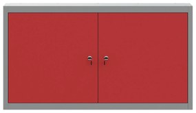 Armário de Ferramentas VidaXL Montado na Parede Vermelho 100x20x55 cm