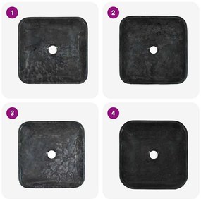 Lavatório 40x40x10 cm mármore preto