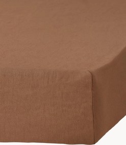 Lençol elástico artesanal em linho para cama boxspring Camille