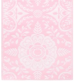 Tapete de exterior 80x150 cm ARAKIL PP cor-de-rosa