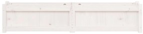 Vaso/floreira de jardim 150x31x31cm madeira pinho maciça branco