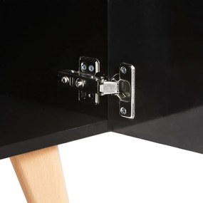 Móvel de TV Tork de 120 cm - Preto Brilhante - Design Nórdico