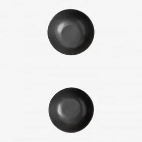 Pack De 2 Taças Em Grés Belvere Preto & Ø13 Cm - Sklum