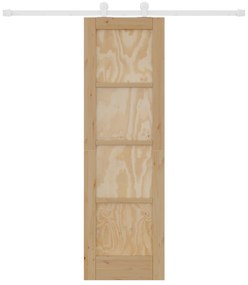 Conjunto de Porta Deslizante vidaXL com Ferragens 61x198,5 cm Madeira