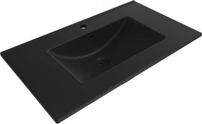 Mexen Atena lavatório de encastrar 81 x 46 cm, preto mate - 25018070